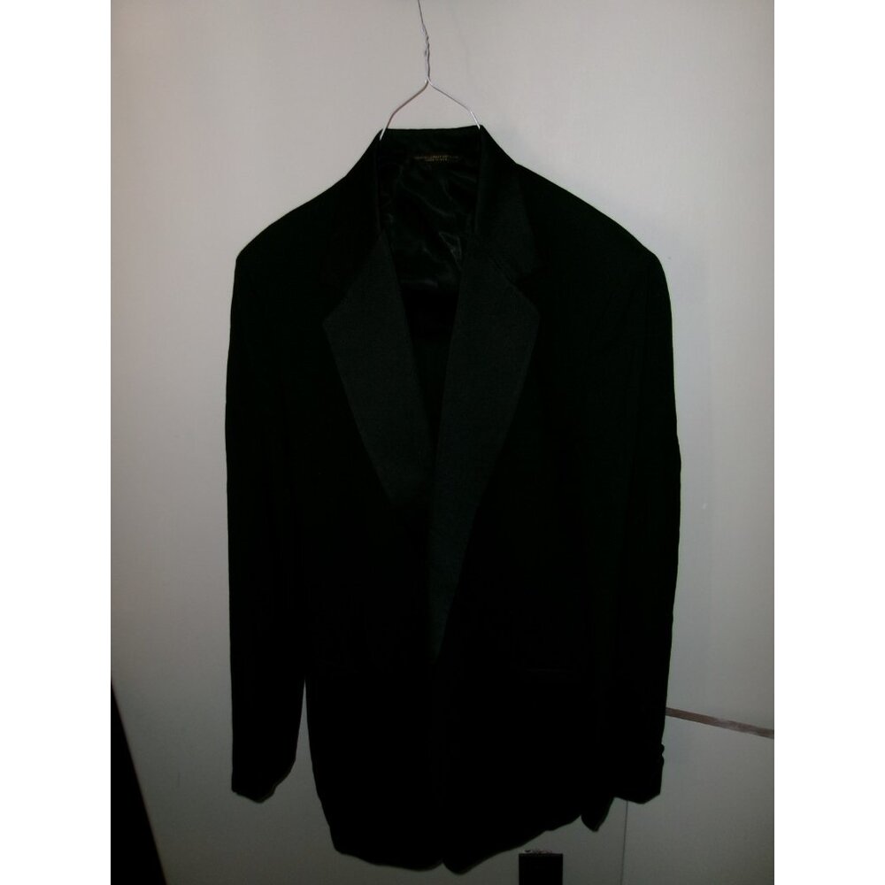 Jos. A. Bank Executive Collection Black Suit 2-Piece Size 46L Jacket 35x32 Pants